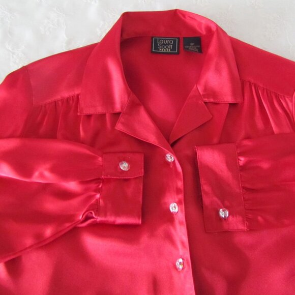 MEN'S DARK RED SHIRT, XL, 17.5" x 35" DRESS or CASUAL LONG SLEEVE- NWOT, HOLIDAY - Picture 7 of 7
